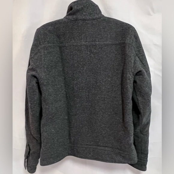 Abercrombie Fitch Wool Jacket Mens Medium Gray Full Zip Quilted Lined Coat - Picture 2 of 10